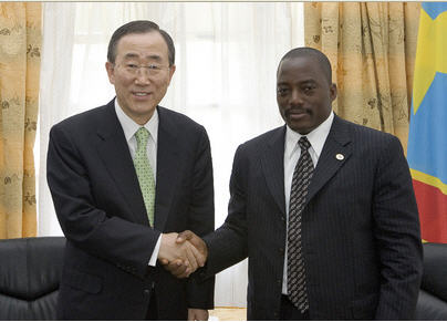 Ban Ki-moon and Joseph Kabila